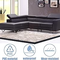 Vista 3 de Tira de transición de piso de 10 pies, tira autoadhesiva para borde de alfombra, tiras de umbral para altura de umbral menor a 5 mm (Negro)