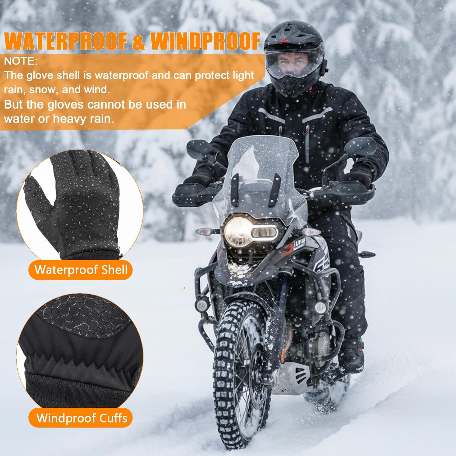 Winter Waterproof Snow Gloves for Men Women,Cold Weather Thermal Gloves