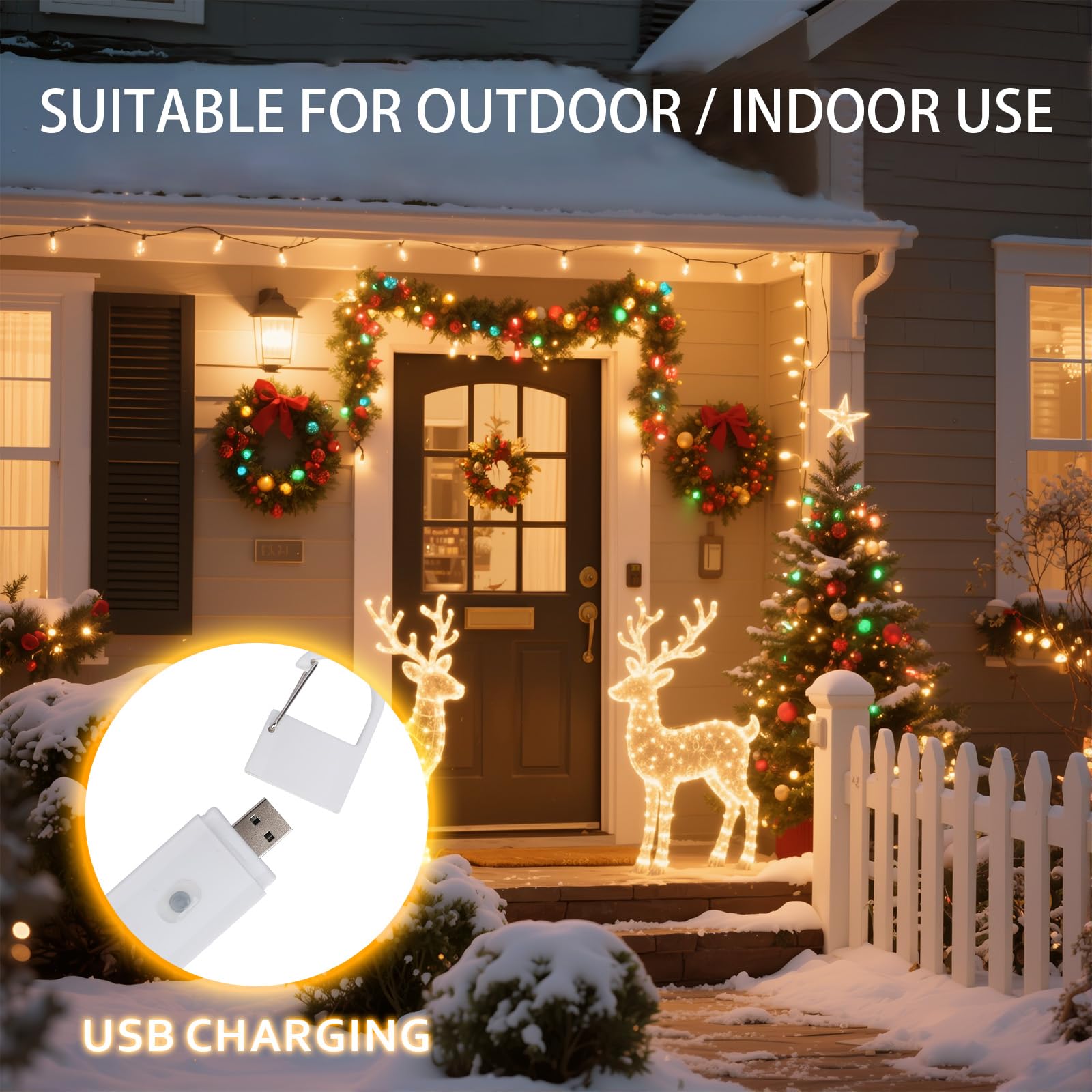 Guirnalda de luces parpadeantes de 33 pies, 100 luces LED USB con control remoto y temporizador, impermeable, 8 modos, luz de hadas estrellada para dormitorio, interior, fiesta, boda, Navidad