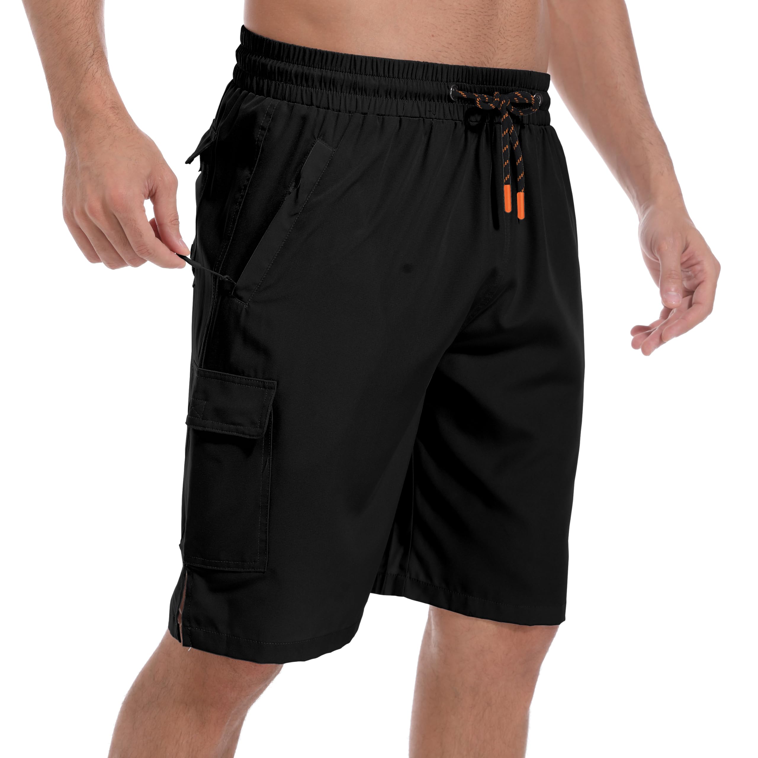 Men's Swim Trunks Quick Dry Board Shorts with Zipper Pockets Beach Shorts Bathing Suits for Men - No Mesh Liner