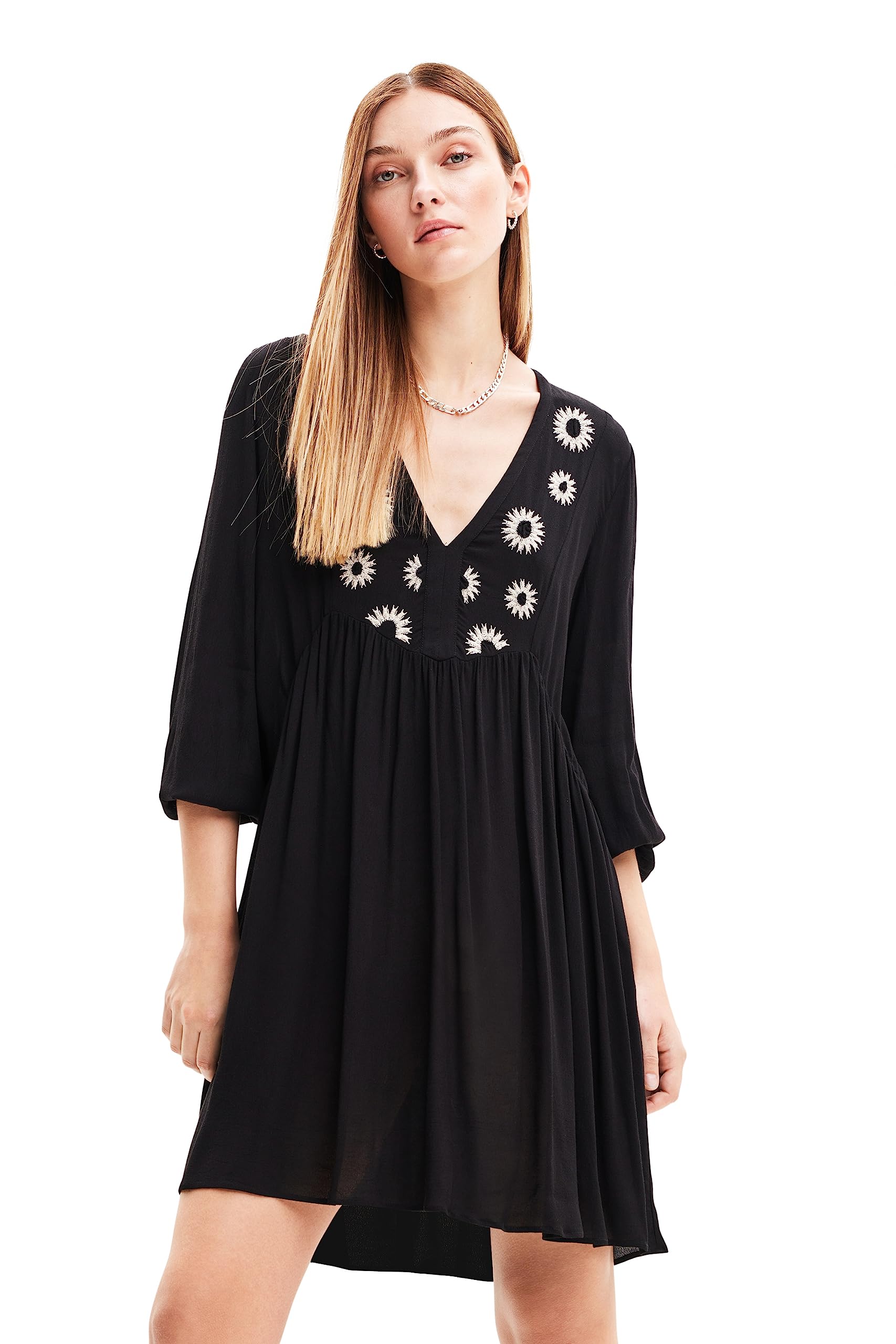 DesigualSeneca Floaty Black Boho Dress 23WWVW69