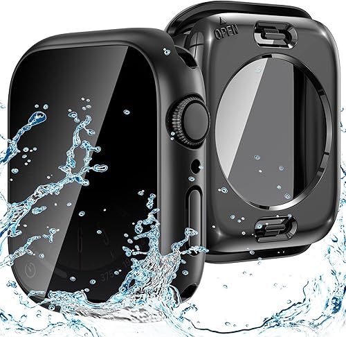 Goton Funda impermeable de privacidad compatible con Apple Watch protector de pantalla de 1.811 in, 1.654 in, 1.772 in, 1.732 in, 1.614 in, 1.575
