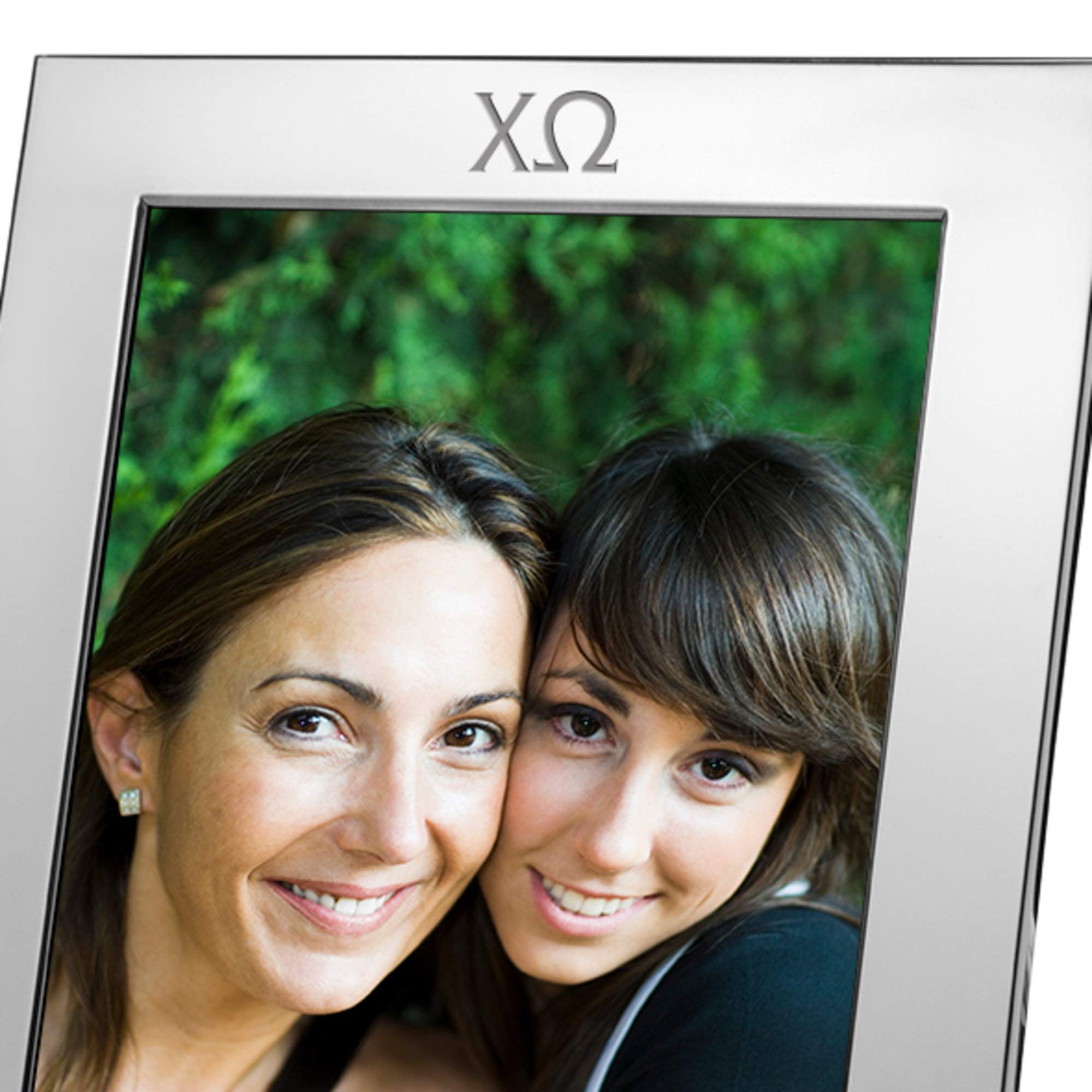 M. LA HART Chi Omega Polished Pewter 8x10 Picture Frame