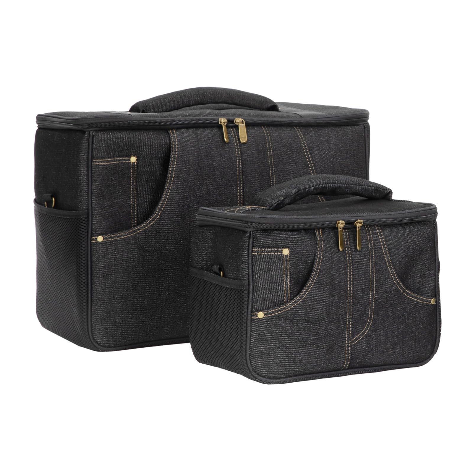 Custodia per amplificatore per chitarra, in tessuto esterno, con imbottitura antiurto e divisori staccabili, adatta per borsa da viaggio con tracolla da viaggio, Nero , S, Bellezza di massa