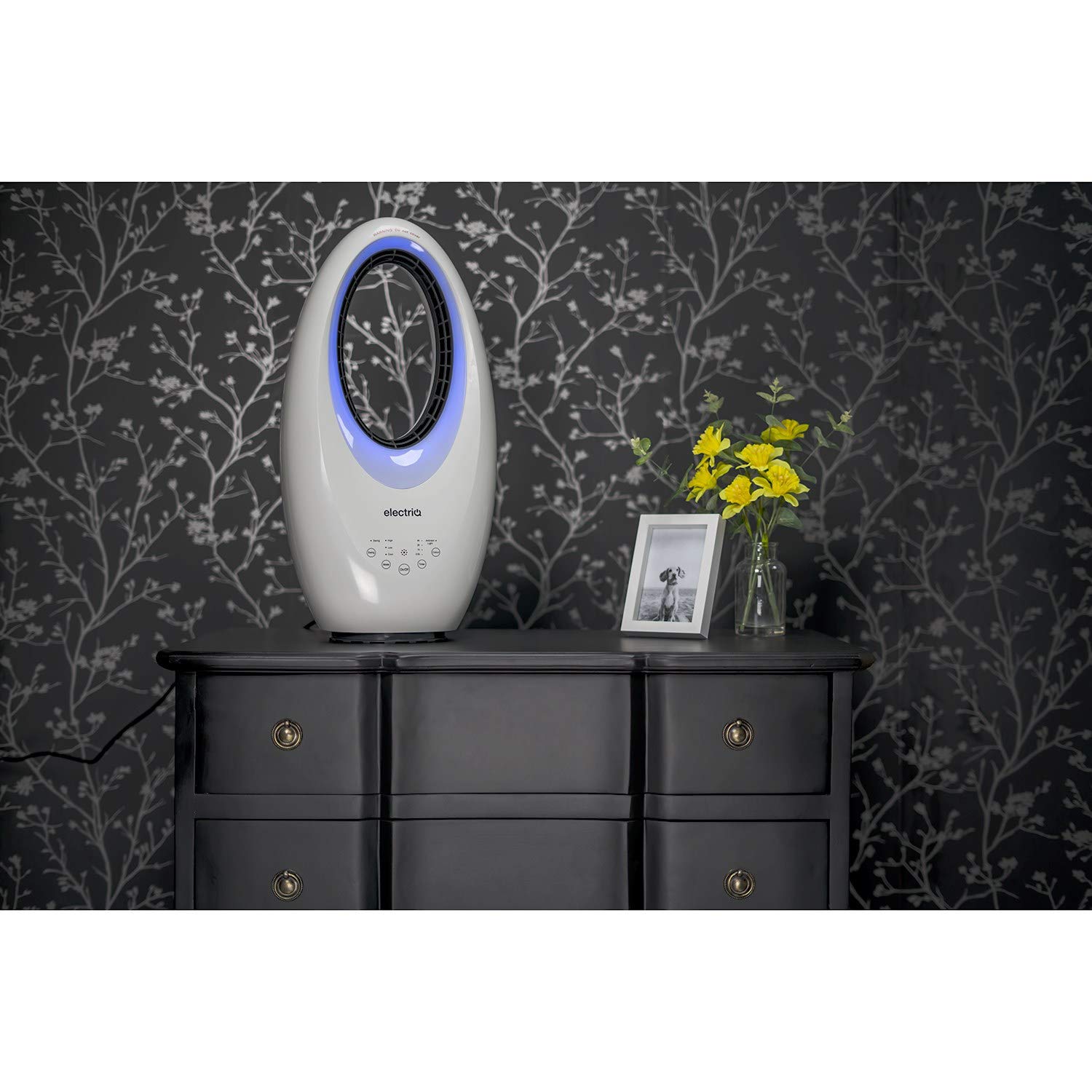 electriQ SmartApp Bladeless Hot and Cool Fan 2kW with Optional Mood Light :  Amazon.co.uk: DIY u0026 Tools