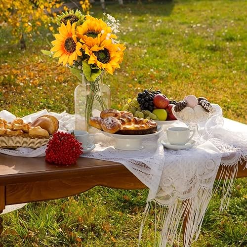 Miniatura 5 de 7 girasoles artificiales, girasoles falsos con 3 gypsophilas artificiales, decoración de girasol de seda sintética para decoración de Acción de