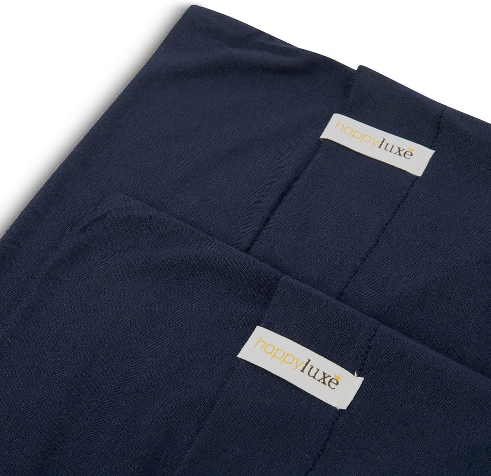 Happyluxe Travel Pillow Case 2 Pack - 13 x 17in Small Pillow Covers for Camping, Nap Pods, RV, and Airplane. Size Compatible Toddler Pillowcases - Soft, Navy Blue - Made in The USA