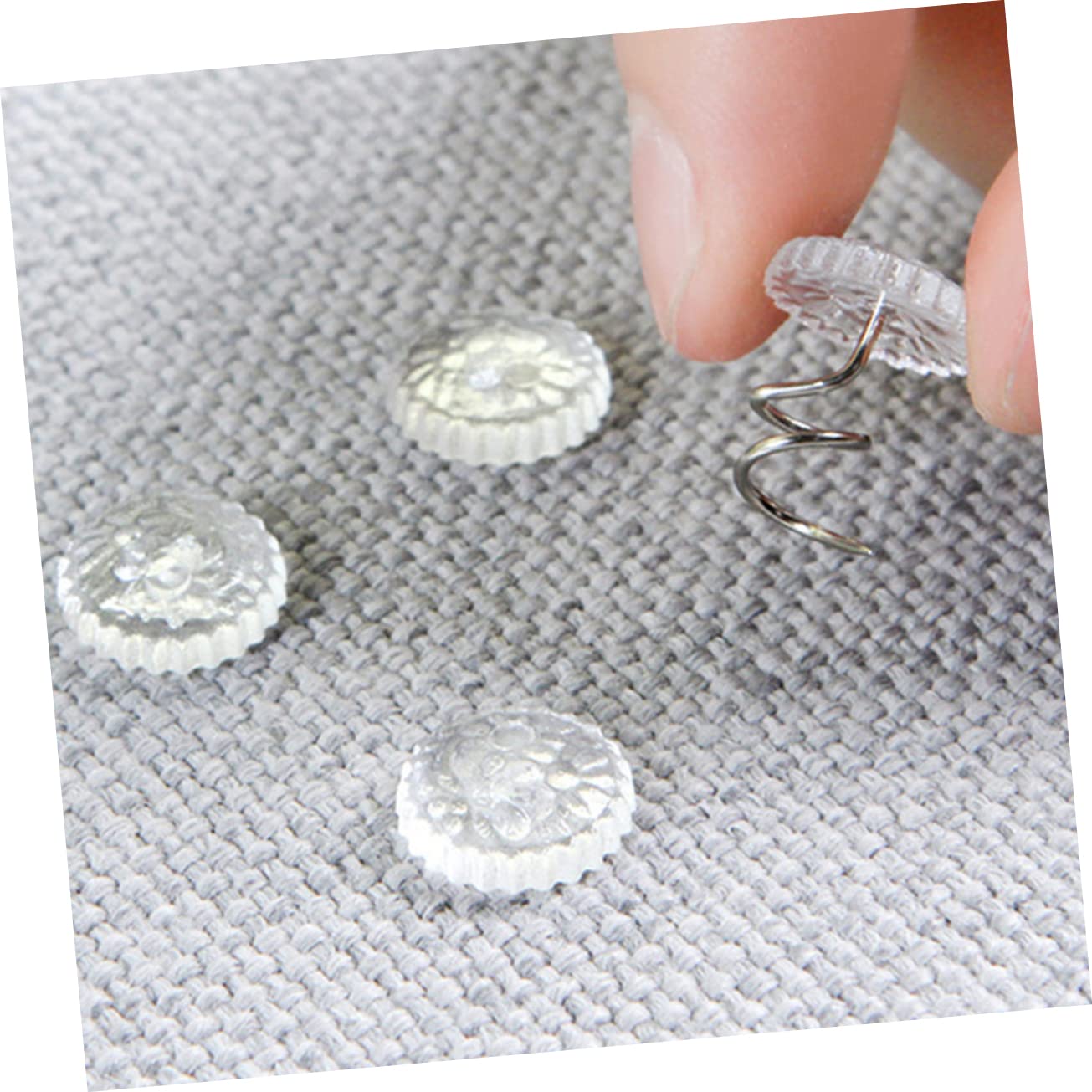 Mikinona Twisted Pins 60pcs Upholstery Tacks for Sofa Head Pin for Upholstery Stainless Steel Bedskirt