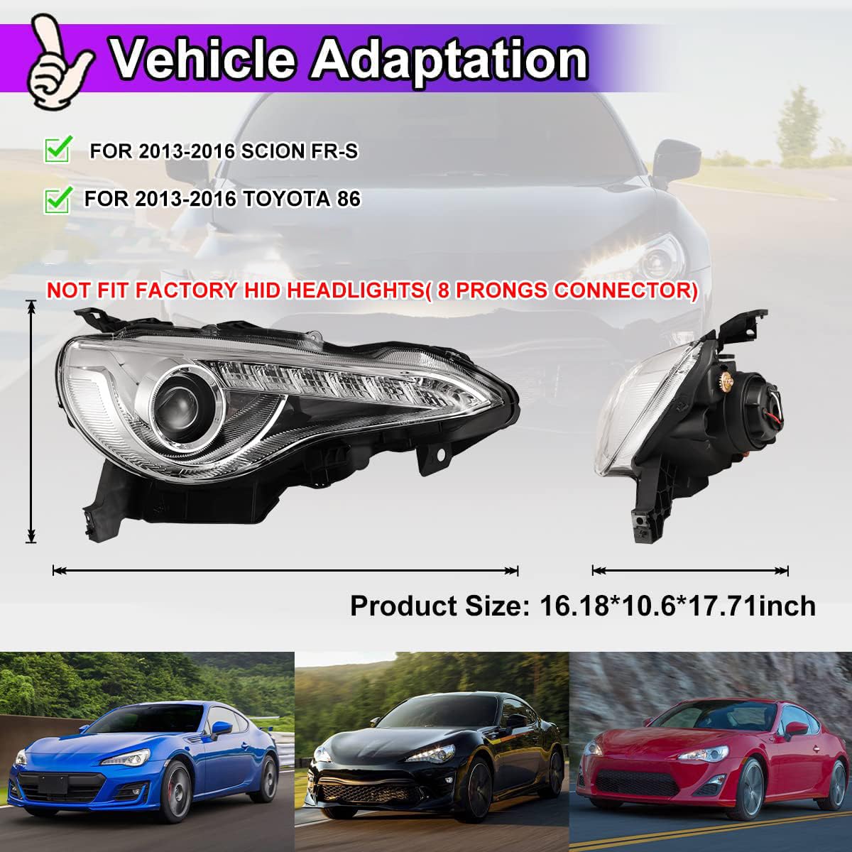 Amazon | ニクソンオフロードヘッドライト トヨタ 86 / サイオン FR-S