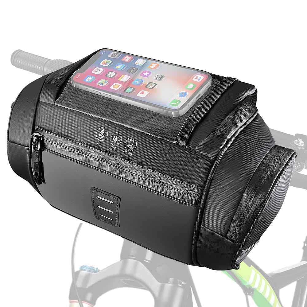 wotow fahrrad lenkertasche Fahrradlenkertasche - 4,8L Reflektierende Vordertasche fürs mit Touchscreen-Handyhalter Electric Daisy color:Red US ALICE Gear collection