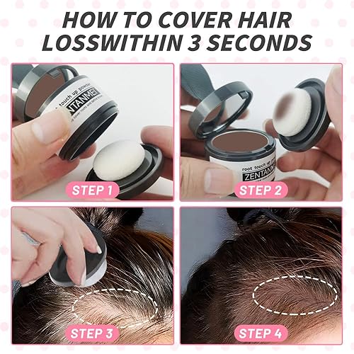 Miniatura 7 de Polvo de retoque de raíz de la línea capilar al instante para adelgazar la línea de cabello para cubrir la línea capilar y oculta la pérdida de