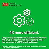 Vista 6 de 3M Black Stripper Pad 7200, almohadilla para el cuidado del piso de 13" (caja de 5)