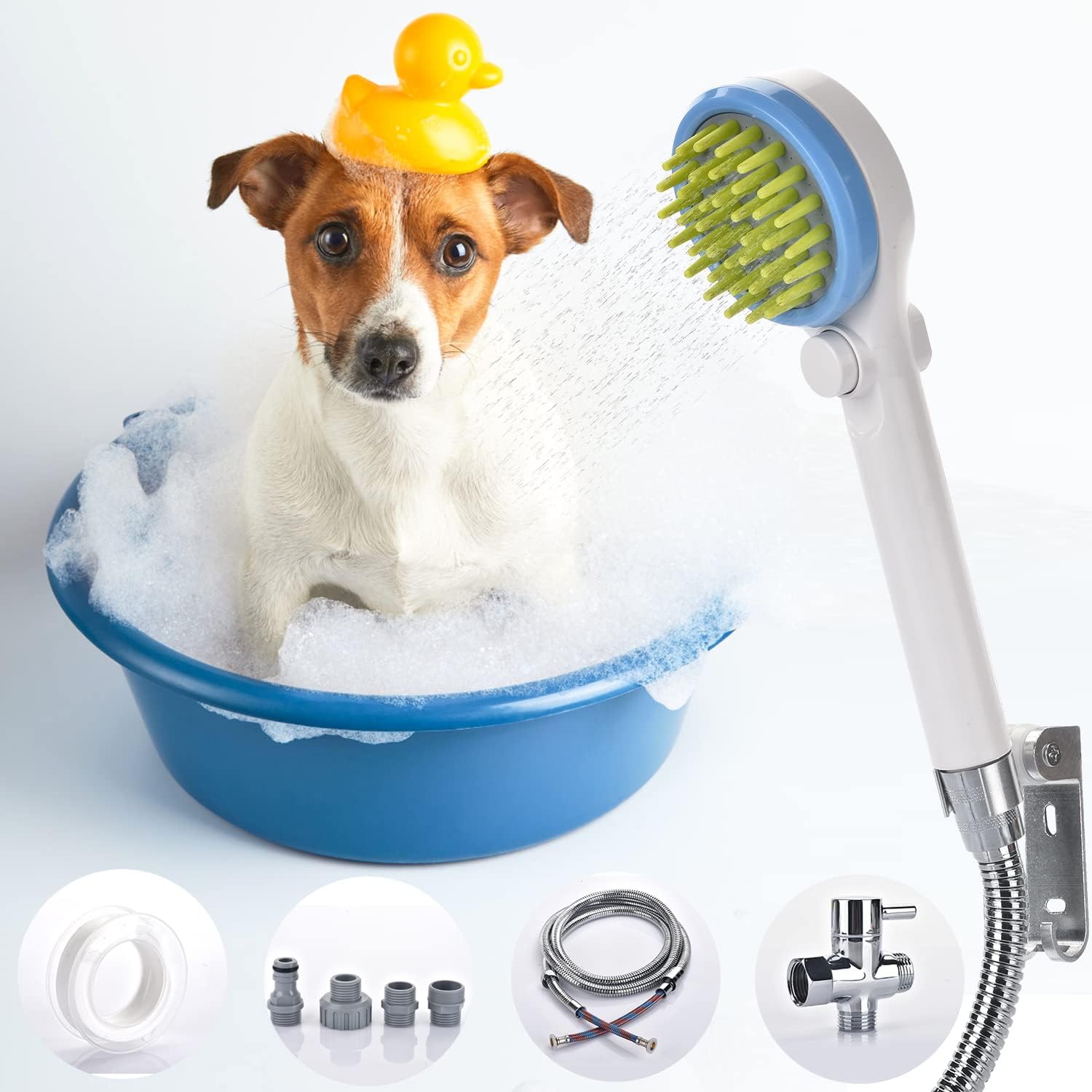 Coyfa Dog Shower Sprayer Attachment, Pet Washing Shower Attachment with