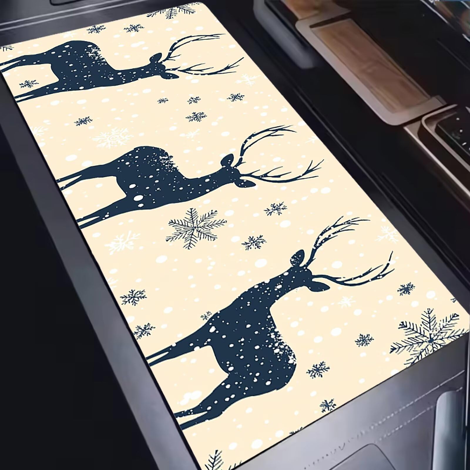 Podkładka pod mysz 1200 x 600 mm Podkładka pod mysz dla graczy, bardzo cienka podkładka na biurko Antypoślizgowa gumowa podstawa Lepsza szybkość i precyzja do komputera, komputera, pracy - zimowy