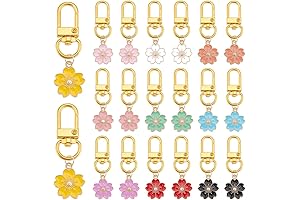 Floral Flair: 20pcs Cherry Blossom Keychain Extravaganza