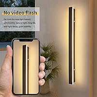 Vista 3 de Daoseolo Luces modernas para exteriores de 47 pulgadas, aplique de pared LED, lámpara de pared negra, 3 colores (3000 K4500 K6000 k), iluminación