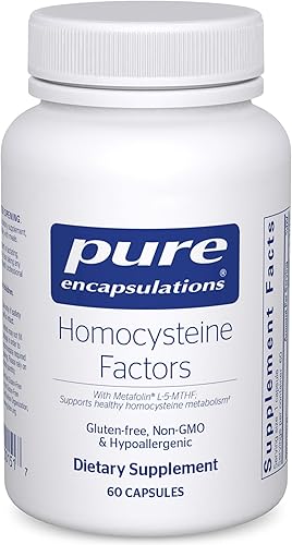 Pure Encapsulations Factores de homocisteína Suplemento para apoyar los niveles normales de homocisteína y la salud cardiovascular* 60 cápsulas