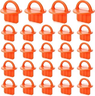 24 Packs 1/8'' Deck Spacer Tool Gap Jig Deck Board Spacer Rings Assorted Easy Pull Guide Tool for Pressure Treated Composite Decking Plank Lumber Hardwood PVC, Orange