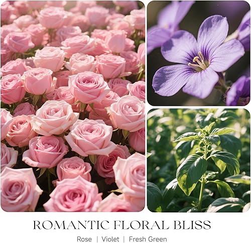 Miniatura 2 de Velas aromáticas de rosas, velas de aromaterapia florales rosas, regalos para mujeres amantes, cera de soja no tóxica