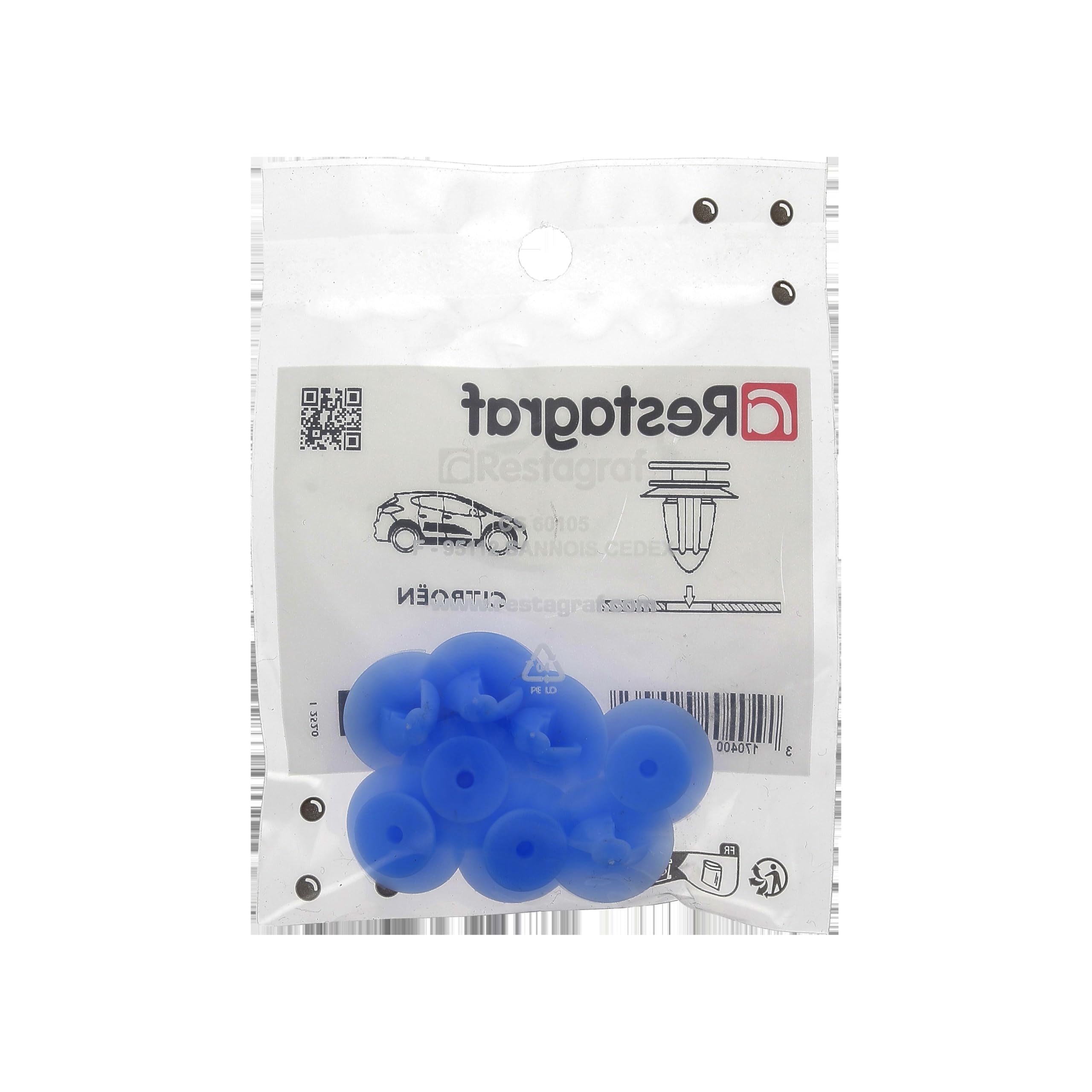 Kit Fixations Moulures Latérales Renault Captur (04/2013 - 11/2019) - Sachet 44 Pièces Restagraf