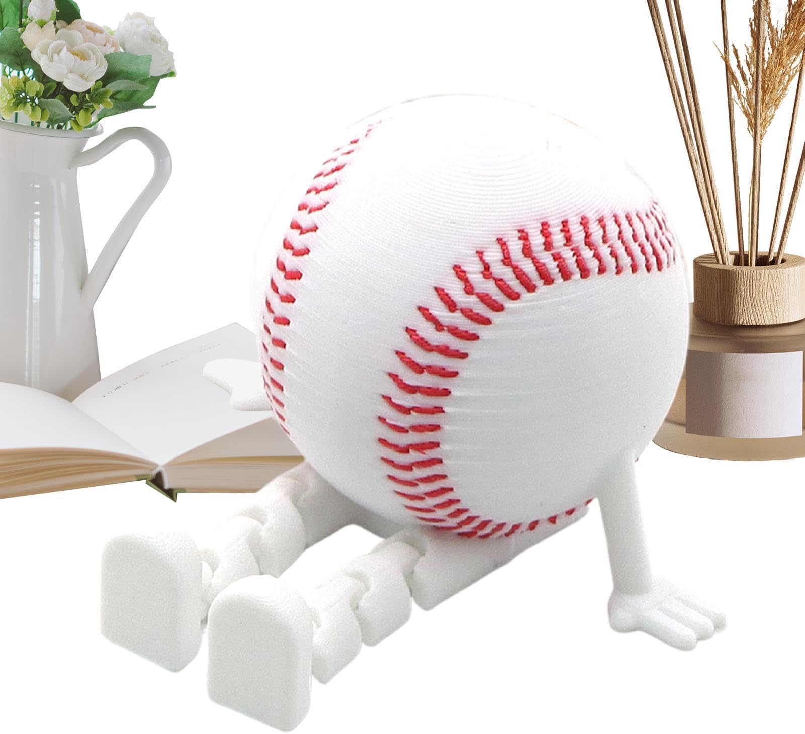 3d Figures | Desktop Flexible Pose Partner - 3D Printed Basketball,for Men Teen Friend Sports Enthusiasts Home Office Dorm Apartment Car Dash Bookshelf