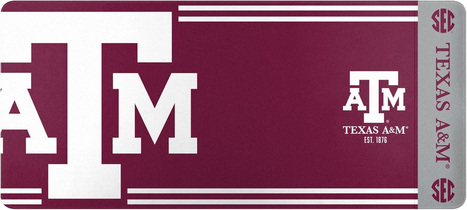 FOCO NCAA Official Established Primary Logo Wordmark Home Office Desk Pad Mouse Pad Mat 35" x 16" (Texas A&M Aggies, Texas A&M Aggies) - Image 3