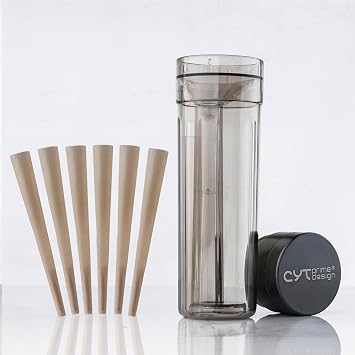 Cone Loader|King Size Pre Roll Machine|Cone Filler for PreRolled Cones Includes Six Pre Rolling Papers -Black