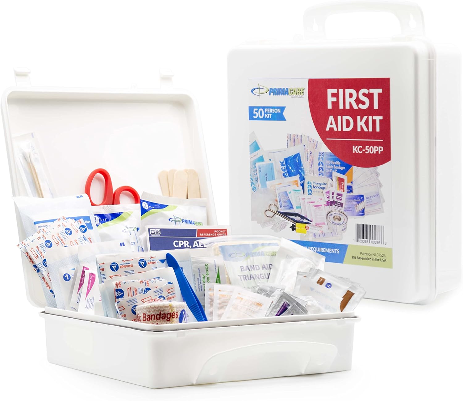 Primacare KC-50PP 50 Person Large Emergency Preparedness First Aid Kit for Home, School and Office, Wall Mounted