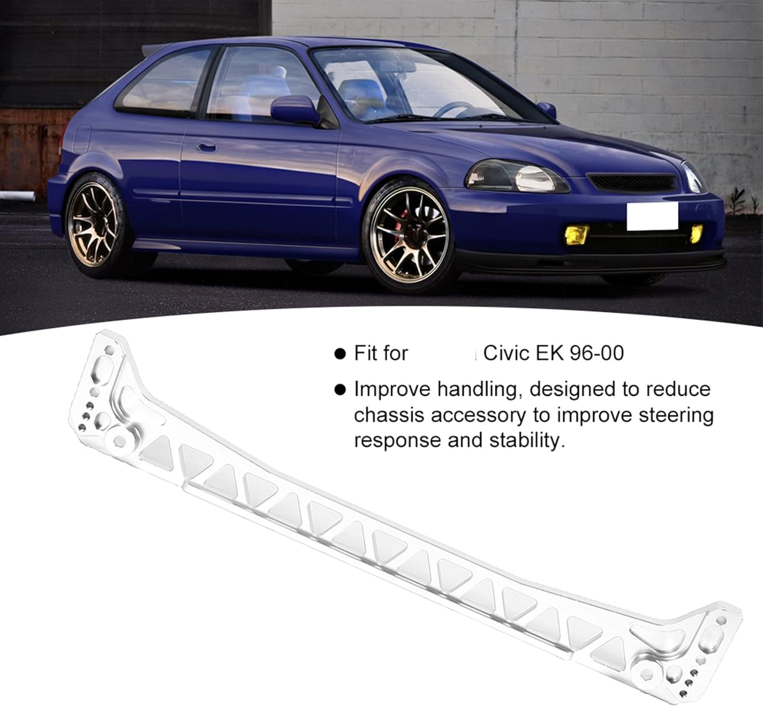 ALUMINUM F7 BALANCE STRUT BRACE BAR CHASSIS ACCESSORY EK 96-00 (Silver)