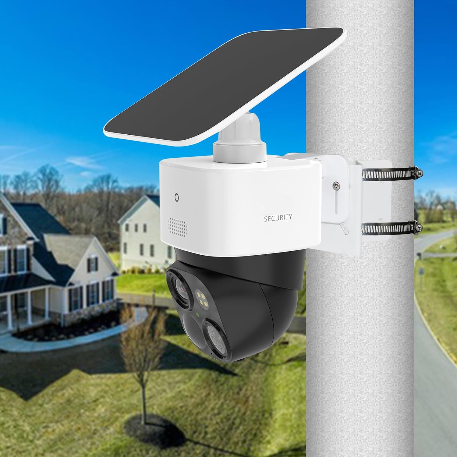 Camera Mount Mast Mount Compatible with Eufy Security SoloCam S340/E30/E42, Eufy Security 4G LTE Cam S330, Pole Mounting Bracket for SoloCam S340/E30, Corner Mount Wall Mount Holder Accessories image 3