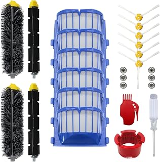 19 Pack 600 series replacement parts compatible with iRobot Roomba 610 614 620 650 660 665 680 690 695 series accessories kit Aero vac filter side brush, bristle brush