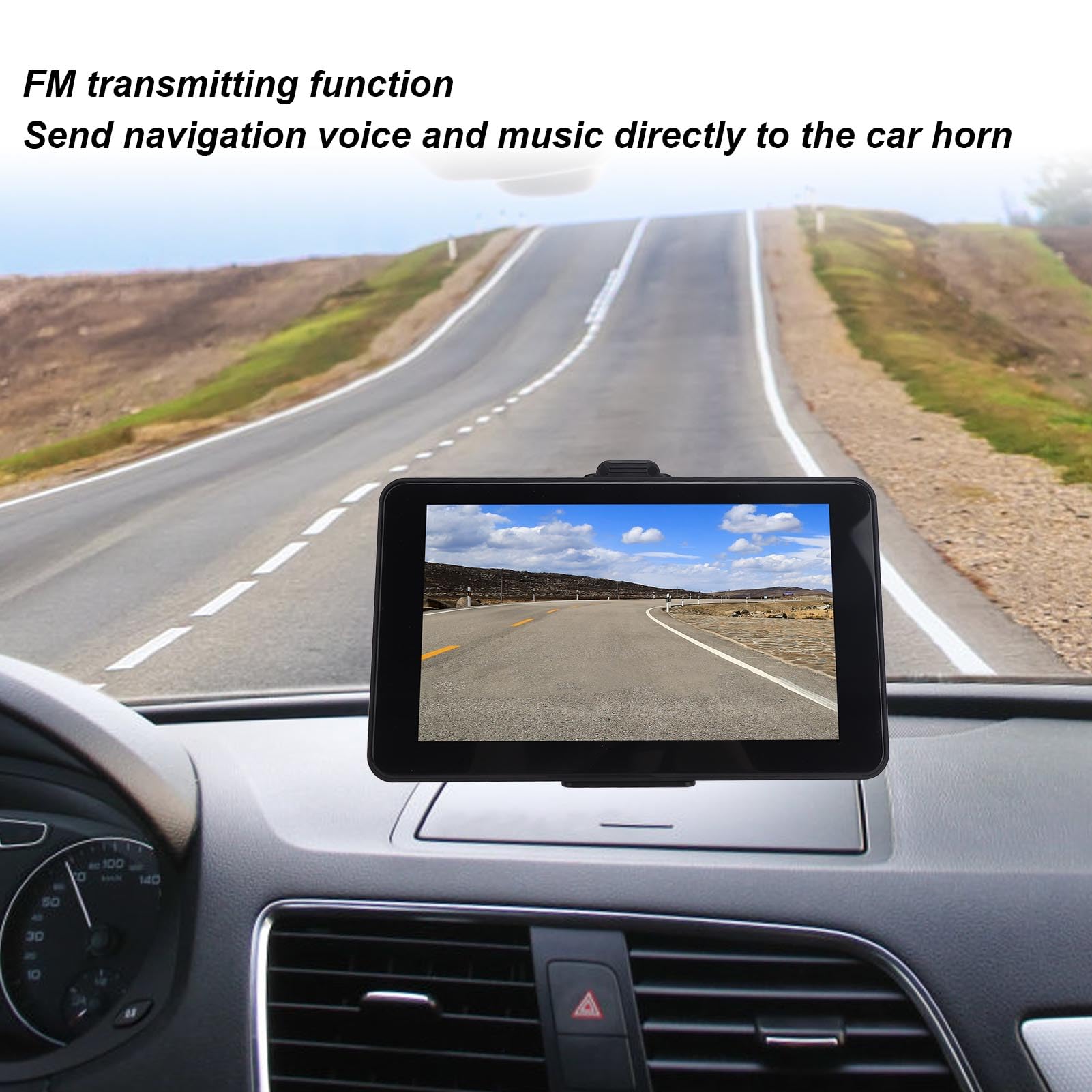Nawigator GPS do SamochodóW Ciężarowych, 7-calowy Ekran Dotykowy System Nawigacji GPS do Samochodu, Podwójna Nawigacja 2D i 3D, Komunikaty Głosowe i Obrazowe, Aktualizacje W