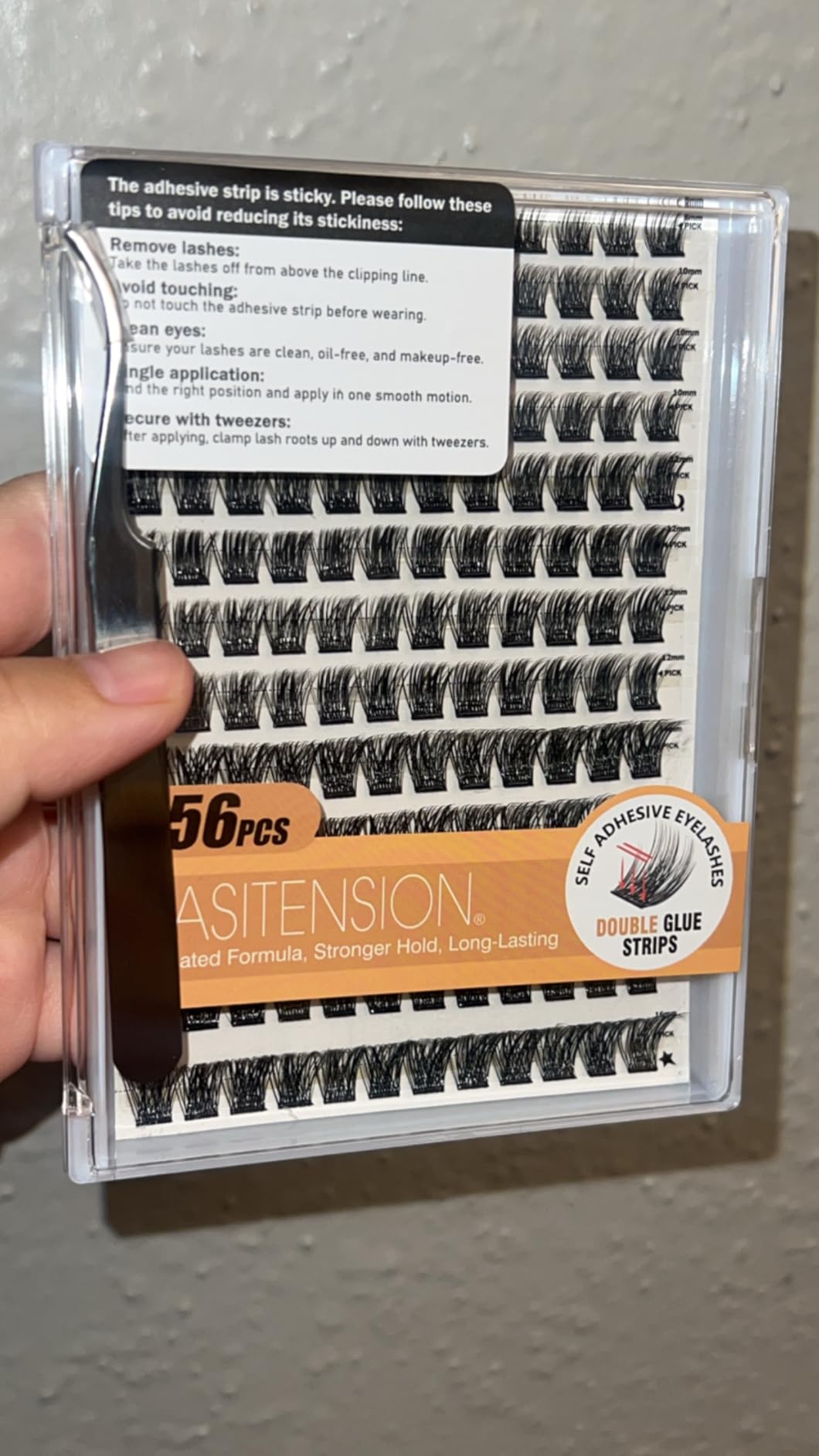 EASITENSION 156 PCS Self Adhesive Eyelashes Clusters Kit Lash Clusters DIY Eyelashes Pre Glued No Glue Needed No Remover No residue