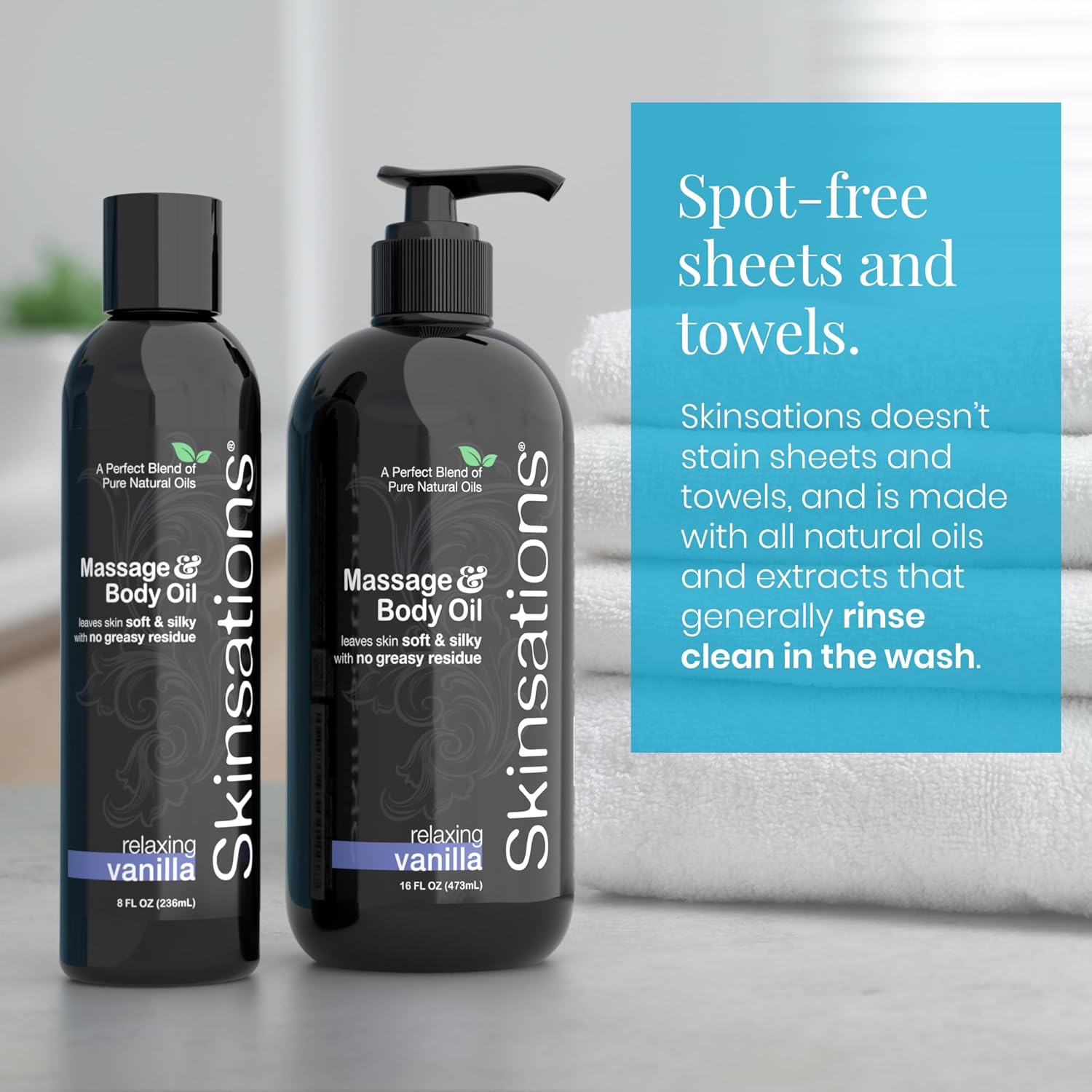 Skinsations - Massage Oil Kit (Set of 4, 2oz Each) – Travel-Size Variety Set with Vanilla, Cinnamon, Lavender & Unscented | Lightweight, Non-Greasy Oils for Relaxation, Gifting & Discovery - Image 8