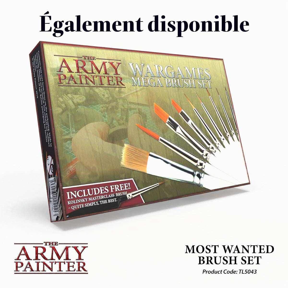 Miniatures Lot de 3 pinceaux miniatures – Détail fou, régiment et petit pinceau à sec – Ensemble de pinceaux de qualité fait à la main en Europe – Wargamer Most Wanted par The Army Painter