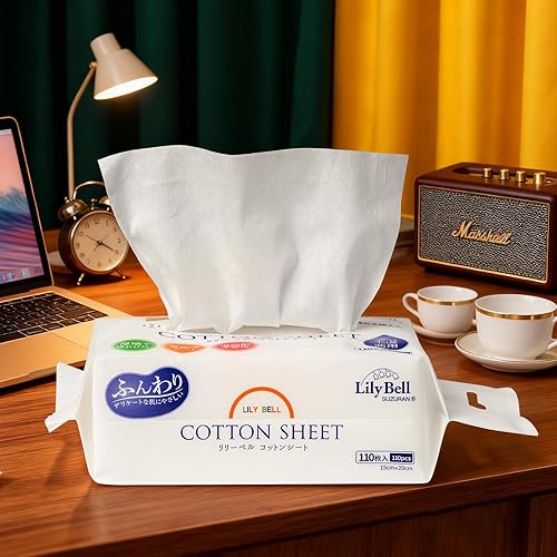 Miniatura 9 de Lily Bell - Toallas faciales de algodón (110 unidades), 100% algodón, sin perfume, suaves, para uso seco y húmedo, piel sensible, color blanco