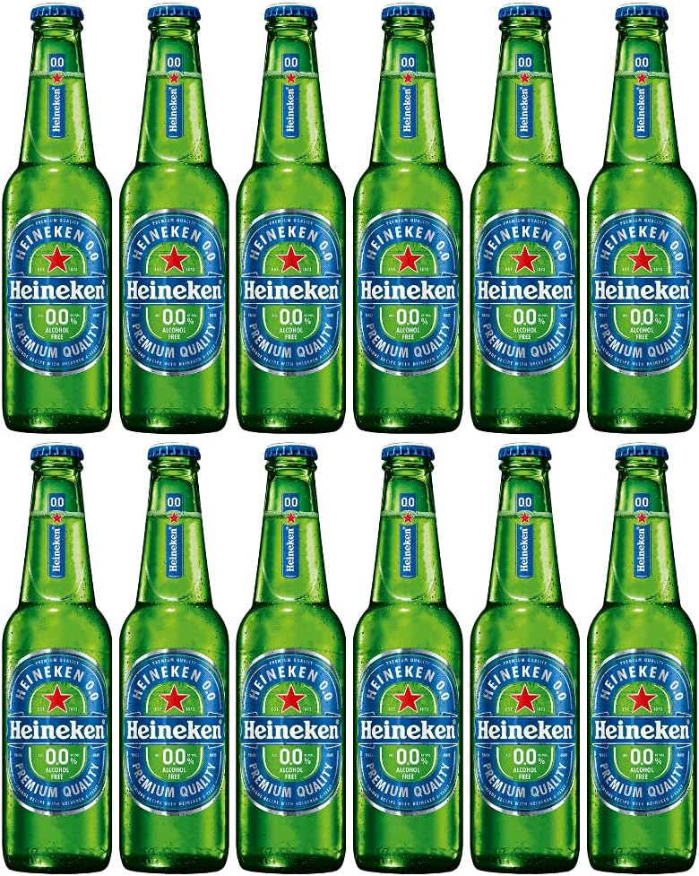 Heineken 0.0 % Non Alcoholic Lager Beer - Zero Dot Zero 12 Bottle Pack, Lager Beer 0.0, 12 x 330ml