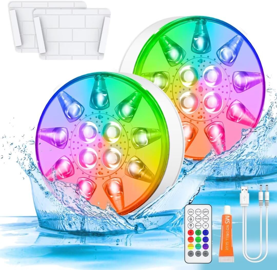 Mini LED Unterwasser Licht 5 Stk Poolbeleuchtung RGB Licht Mit