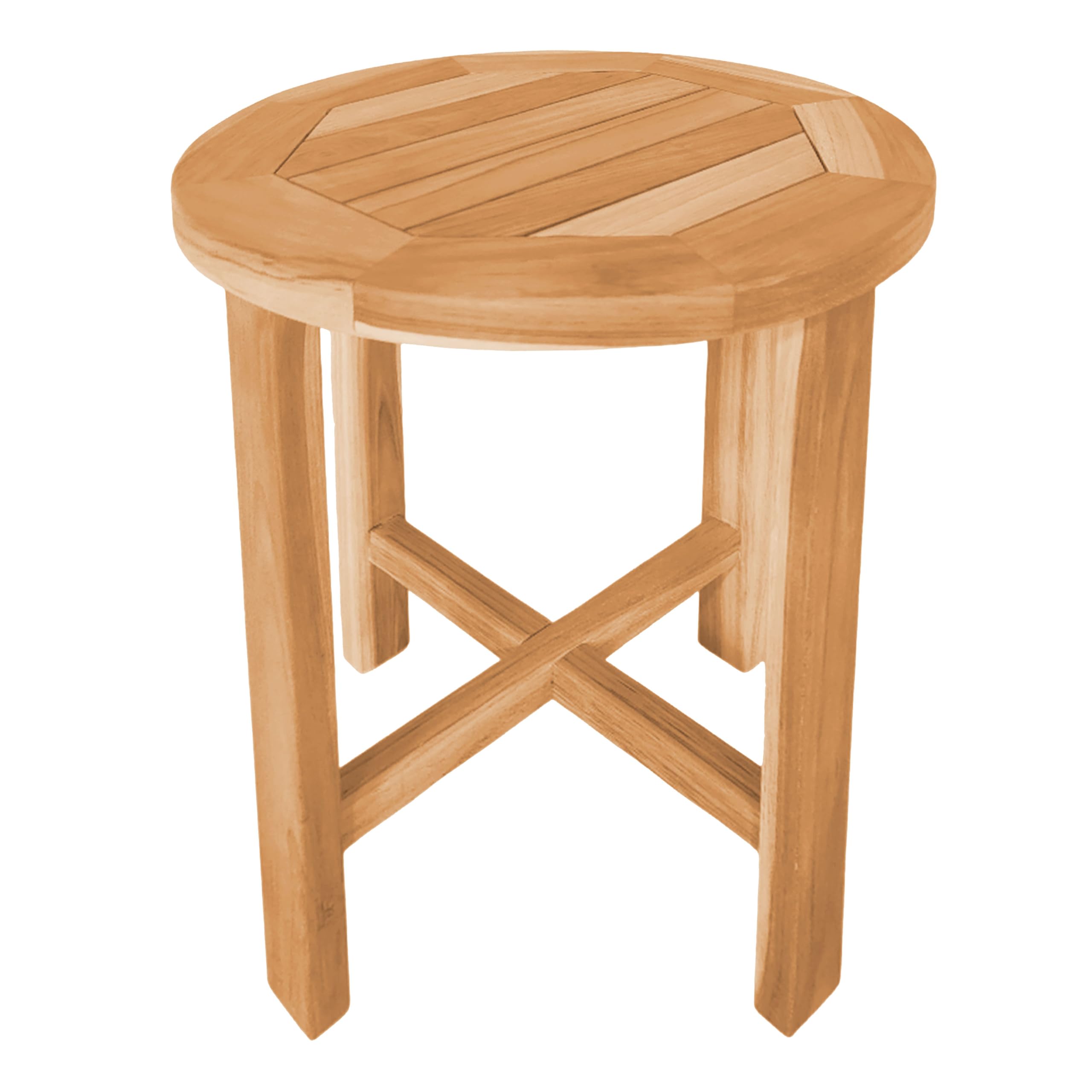 AXI Alya Tavolino Rotondo in Legno di Teak Marrone | Piccolo Tavolo per Giardino, Balcone, Terrazza | Da salotto - 45 x 45 x 50 cm