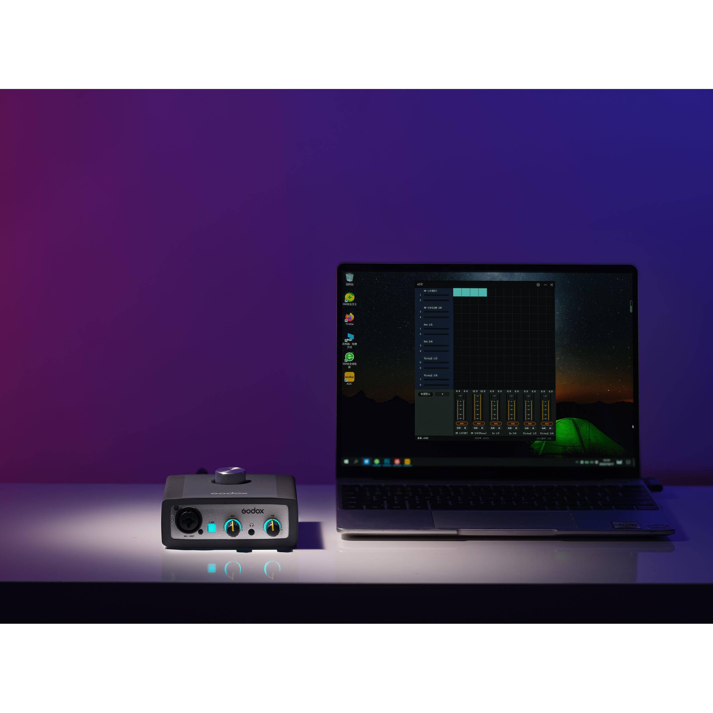 Godox Interfaz de audio AI2C de 2 canales
