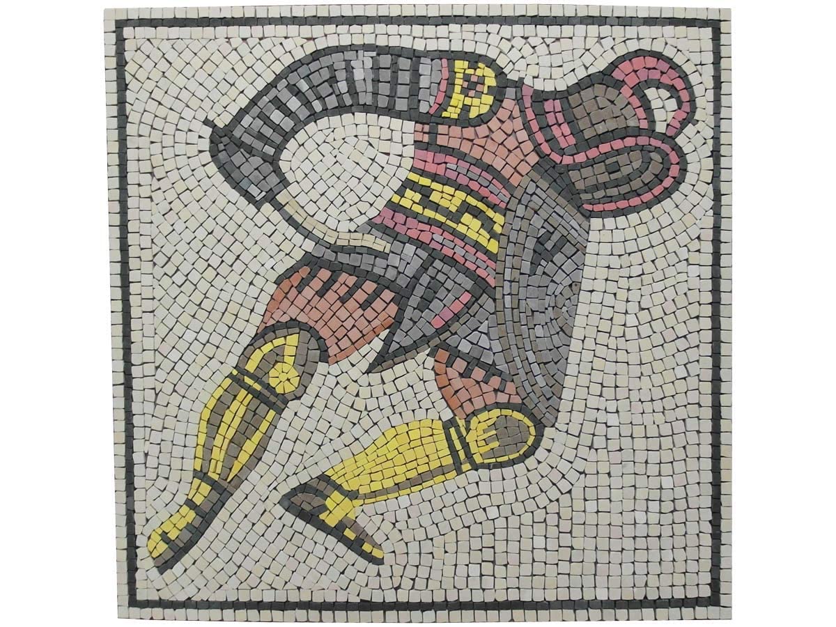 Kit mosaïque gladiateur anthracite. 3 000 têtes de 7,5 mm. + outils. Dimensions terminées : 42 x 42 cm.