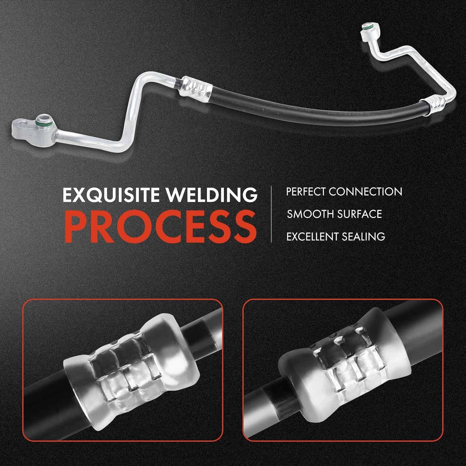 A-Premium A/C Discharge Line Hose Assembly Compatible with Honda CR-V, 2007 2008 2009 2010 2011, 2.4L, Compressor to Condenser