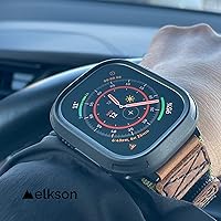 Vista 9 de elkson para Apple Watch Ultra de 49mm Series 3/2/1 Estuche con Parachoques y Protector de Pantalla de Vidrio Templado, Serie Quattro Max Resistente