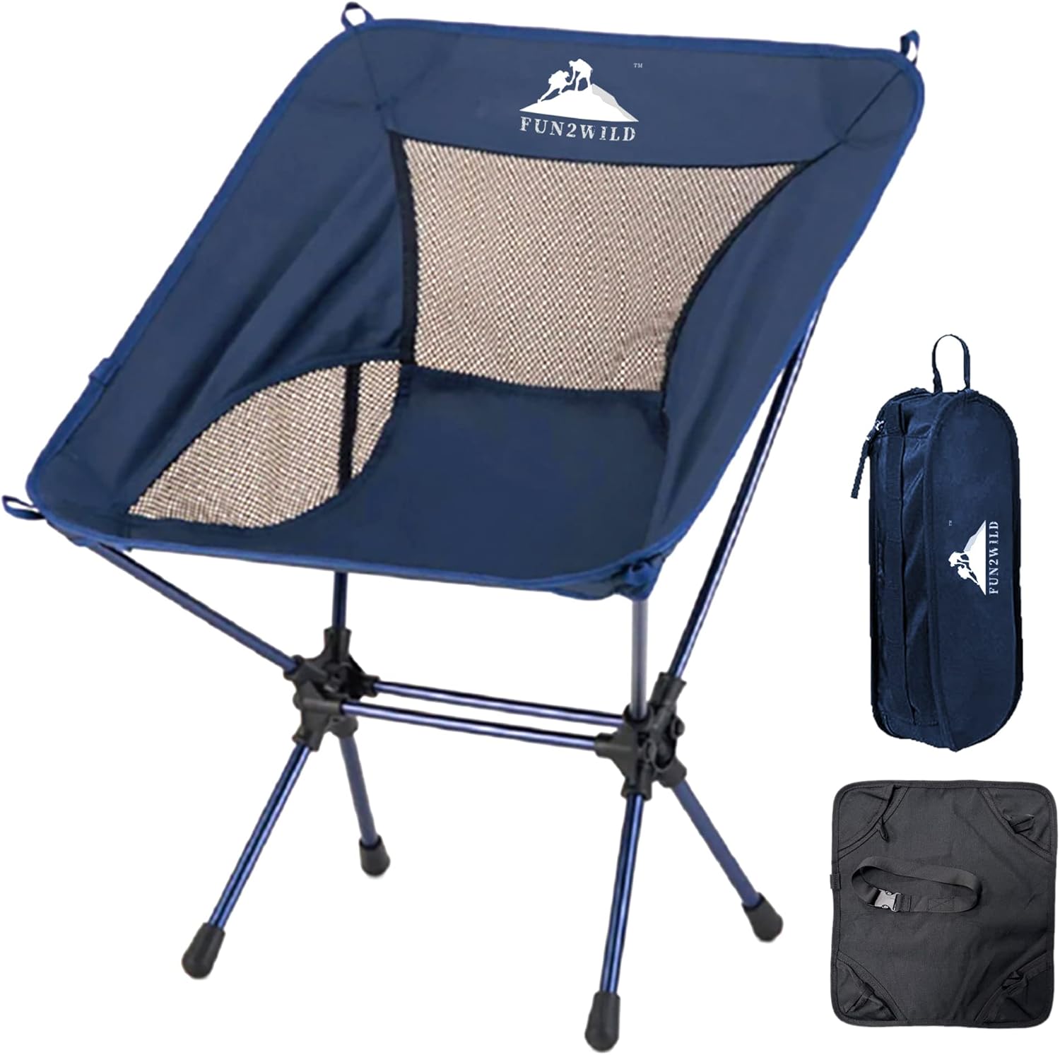 FUN2WILD Camping Chairs, Folding Camping Chairs for Adults