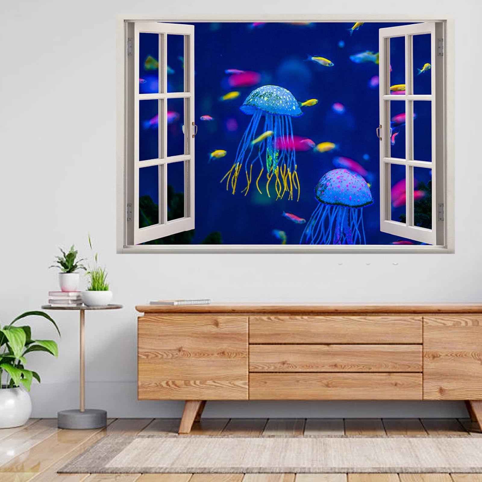 Adesivo murale 3D Medusa Adesivi Murali Smashed Impermeabile Tatuaggio da parete per bambini Camera da letto Soggiorno Sala giochi Home Decor 70x122cm