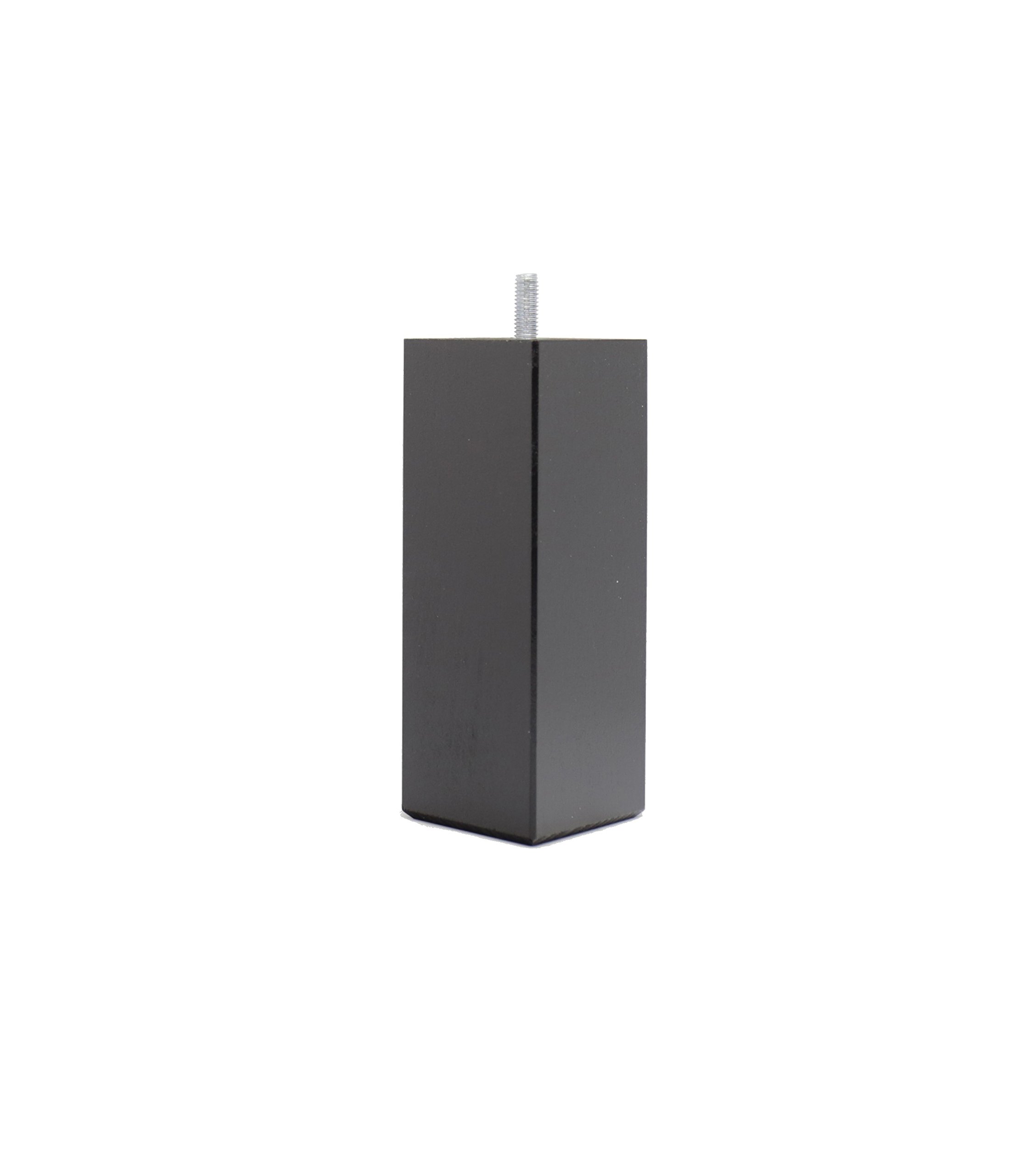 La Fabrique de Pieds The Making of am20170109 Feet Set of 4 Legs Square Black Lacquered Wood 15 x 5.5 x 5.5 cm