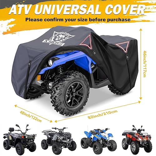 Miniatura 6 de XYZCTEM Funda de cuatrimoto de alta calidad, protección al aire libre contra el agua, los rayos UV, el viento. Cubierta cuádruple para Can-am,