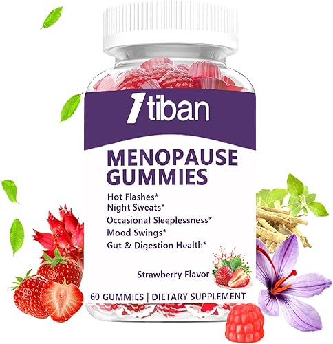 Suplementos de menopausia para mujeres, gomitas probióticas 16 en 1, cohosh negro y ashwagandha para ayudar a aliviar los sofocos, sudores