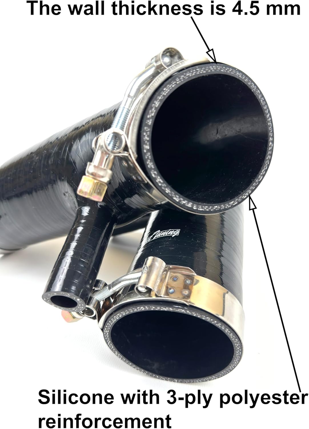 Silicone Air Intake Hose Kit Compatible With Nissan 370z Infiniti G37 2009-2014, black