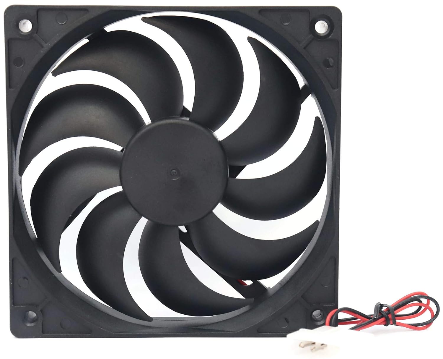 Electronicspices 12V DC Cooling Fan With molex connector For PC case, CPU cooler 4.75 INCH, Black